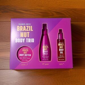 NEW! Trader Joe's Brazil Nut Body Trio Boxed Set Limited Edition New in Box